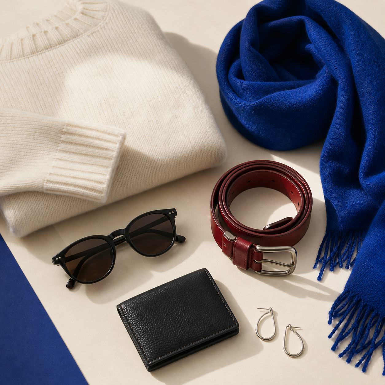 Fashion-Flatlay mit Accessoires